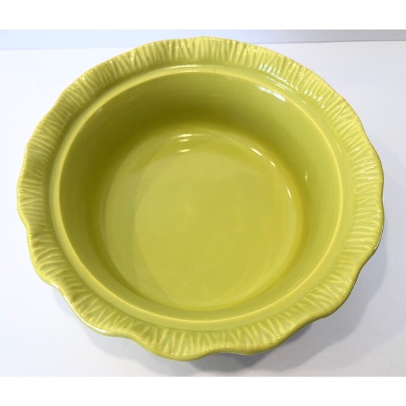 VTG 1956 Miramar Of California Pottery Dish Bowl 600 No Lid Lime Green with tray - Picture 3 of 11